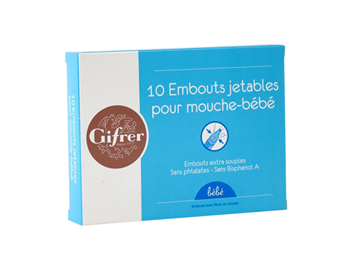 Gifrer Embouts jetables pour mouche-bébé - 10 embouts - Pharmacie