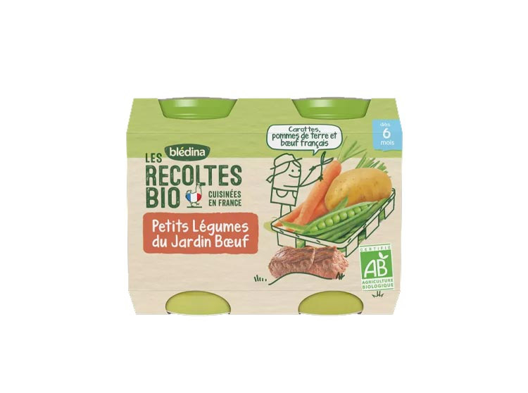 Blédina Les Récoltes BIO Dès 4 et 6 mois - Petits Pots Légumes - Carottes  2x130g - Paraphamadirect