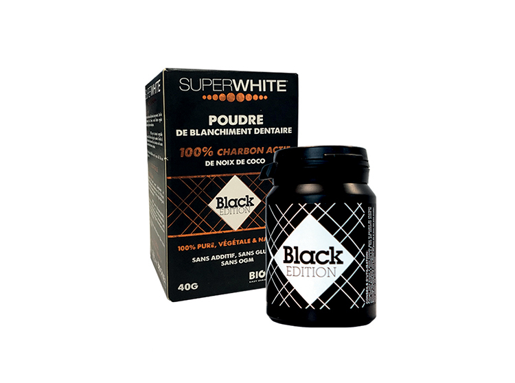 Superwhite Black édition Poudre de charbon actif - 40g - Pharmacie