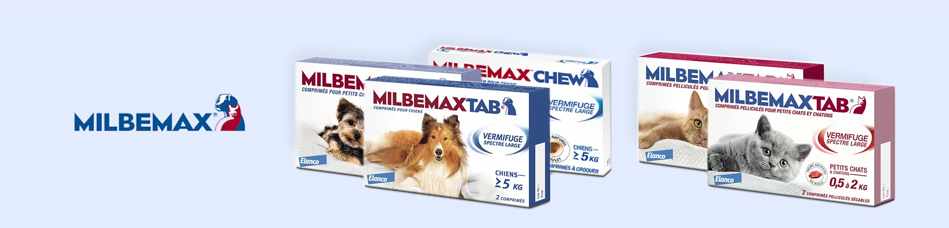 Milbemax Chew Chien de 5 kg et plus - Vermifuge vers plats et ronds