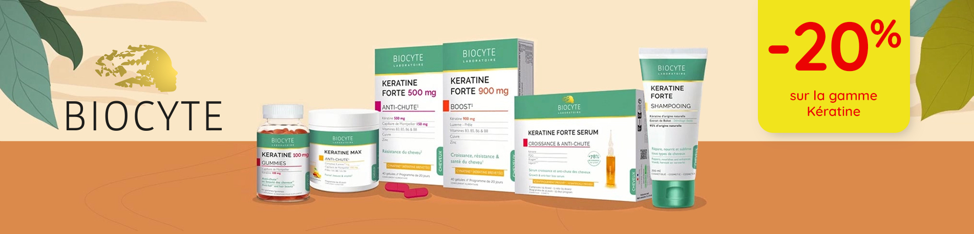 Promotion Biocyte gamme kératine