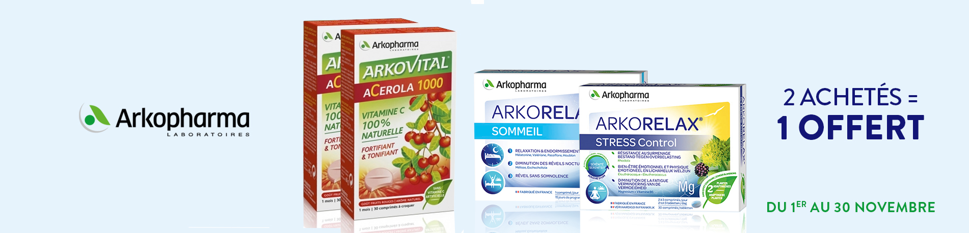 Promotion Arkopharma Arkorelax & Acérola