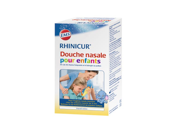 Rhinicur Douche nasale Enfant + 4 sachets de sels de rinçage nasal -  Pharmacie en ligne