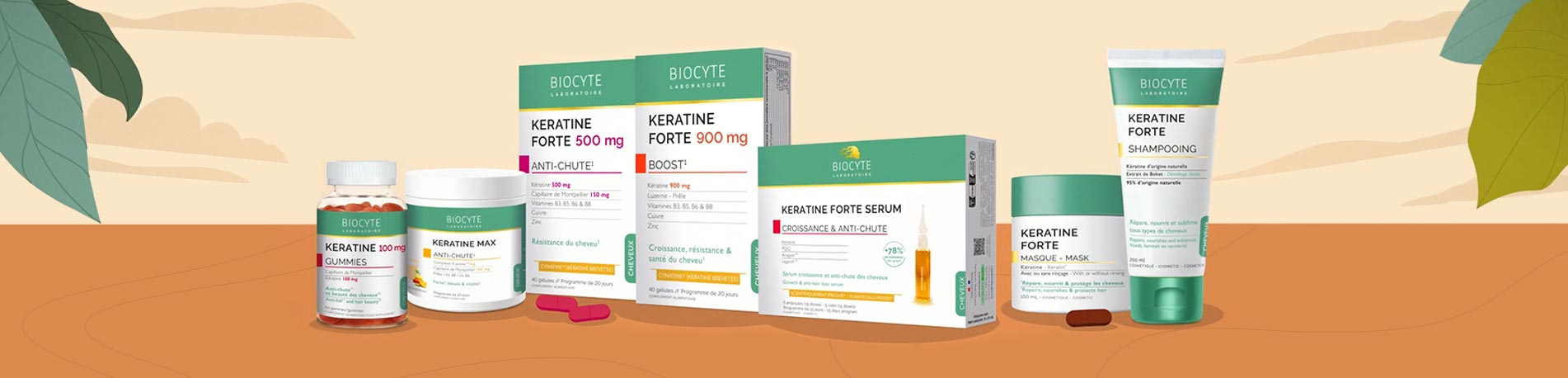 Les 9 produits à la kératine Biocyte pour prendre soin des cheveux abîmés