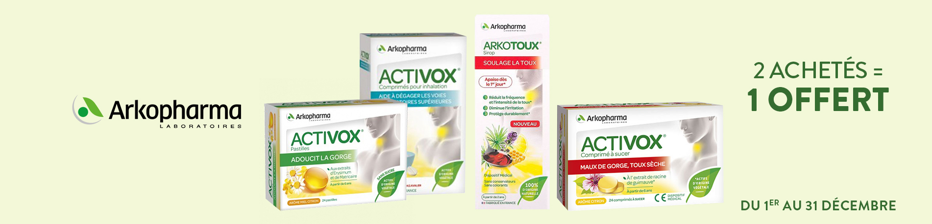 Promotion Arkopharma Arkotoux & Activox