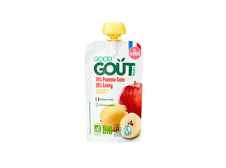Good Goût Gourde de Fruits BIO Pomme Coing - 120g - Pharmacie en ligne