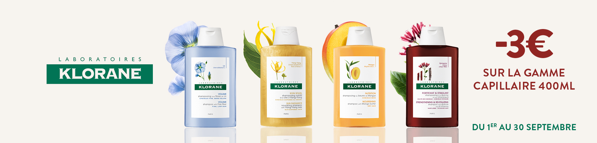Promotion Klorane gamme capillaire