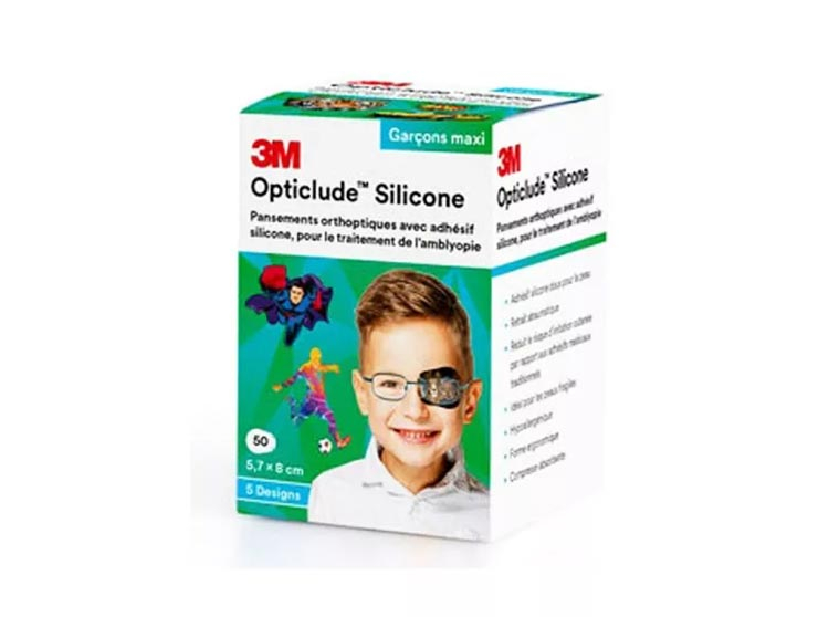 Opticlude silicone filles maxi 3M - pansements orthoptiques 5 designs