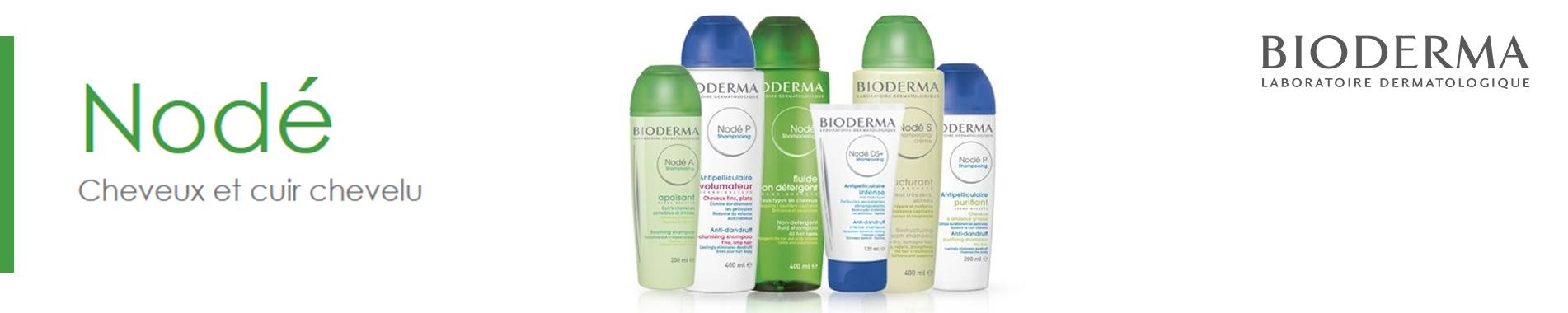 La gamme Nodé pour les cheveux et le cuir chevelu de Bioderma