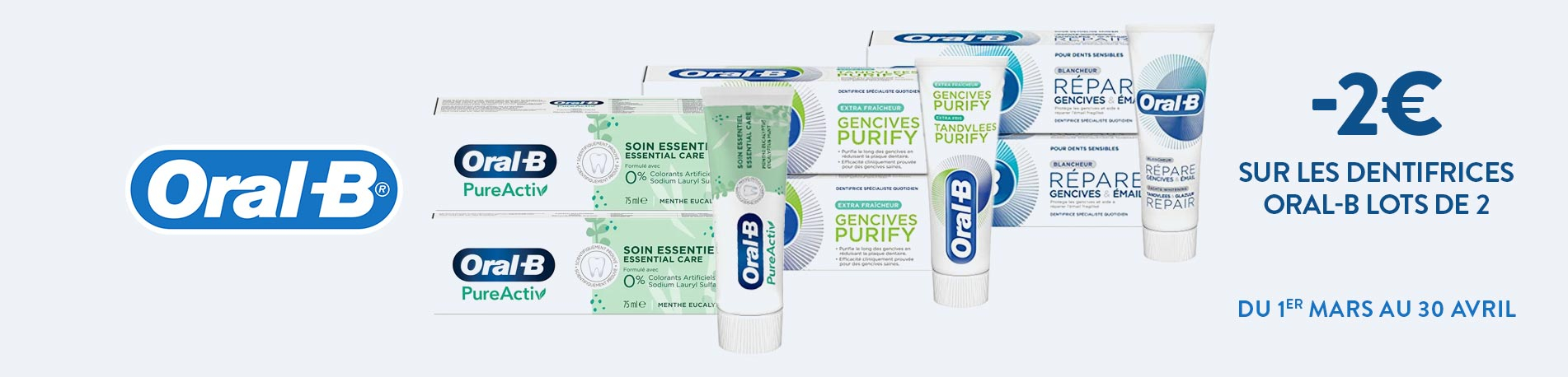 Promotion Oral-b dentifrices