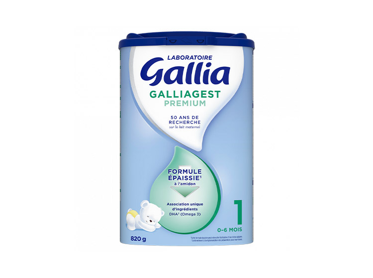 Lait bébé en poudre 1er âge 0-6 mois Galliagest Premium GALLIA : la boîte  de 820g à Prix Carrefour