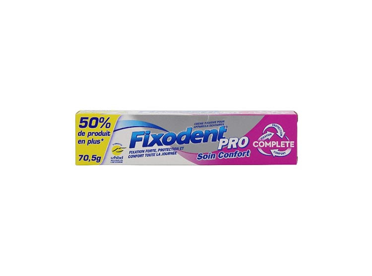 Fixodent Pro Complet Soin Confort Grand format - 70,5g - Pharmacie
