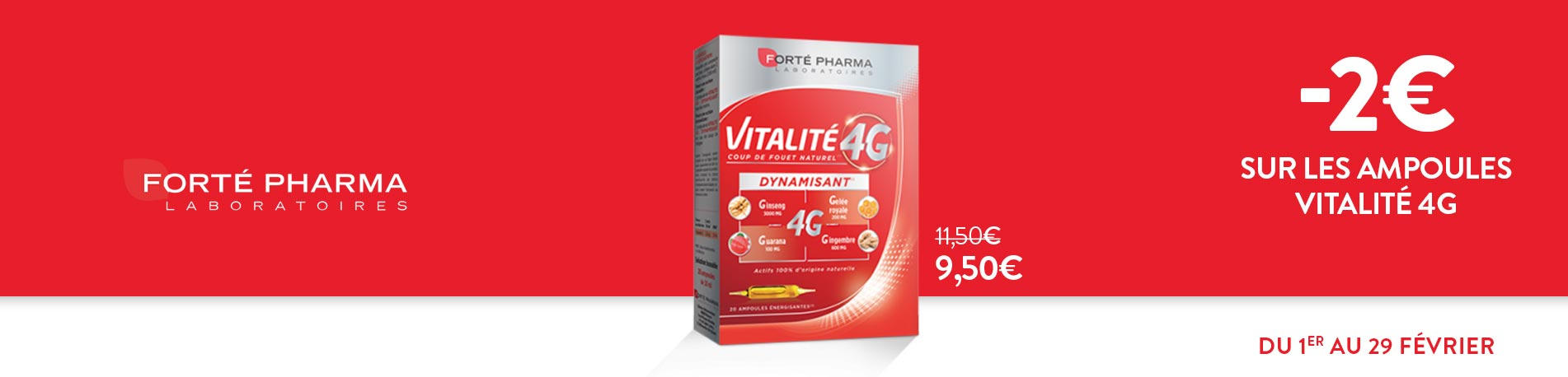 Promotion Forté Pharma Vitalité 4G dynamisant