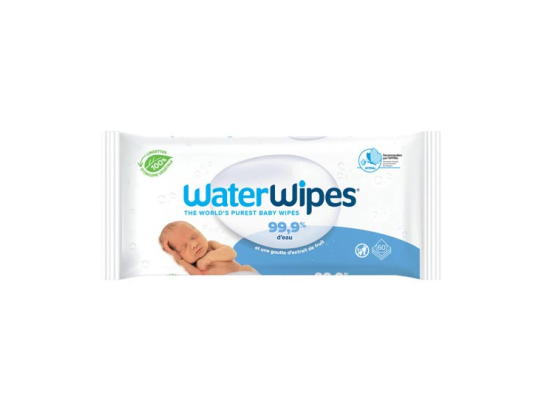 Waterwipes Lingettes bébé à l'eau 100% d'origine végétale - 60 lingettes