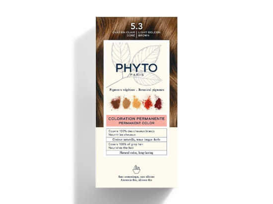 Phyto color  Kit de coloration permanente - 5.3 Châtain clair doré