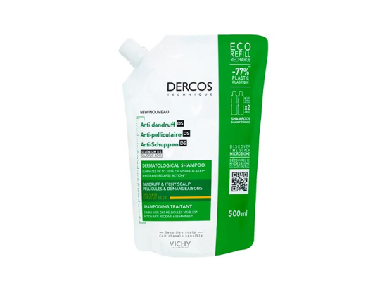 Vichy Dercos Technique Antipelliculaire Shampooing traitant cheveux secs Eco-recharge - 500ml