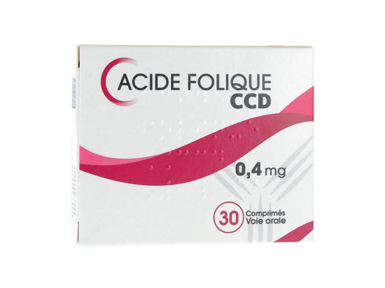 Acide folique CCD 0,4 mg - 30 comprimés