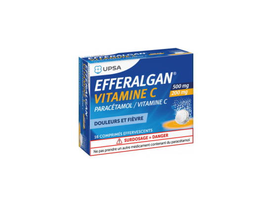 UPSA Efferalgan Vitamine C 500mg/200mg - 16 Comprimés effervescents