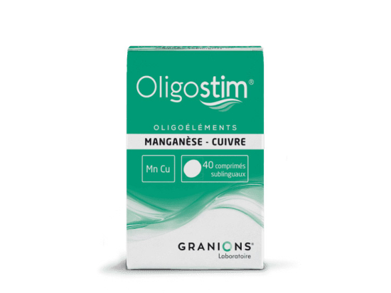 Granions Oligostim Manganèse Cuivre - 40 comprimés