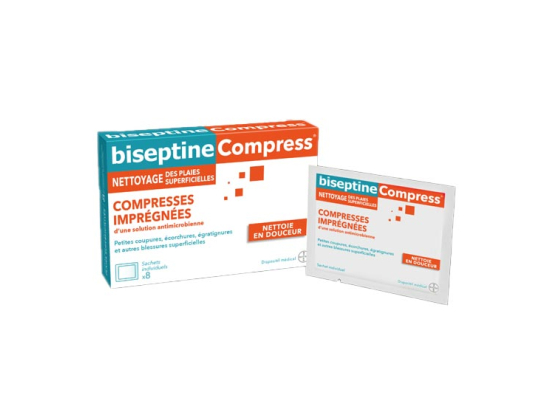 Biseptine Compress - 8 sachets individuels