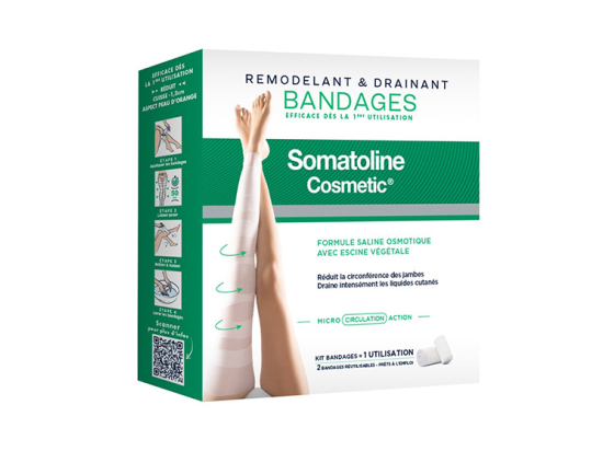 Somatoline Bandages remodelants & drainants - 2 bandages réutilisables