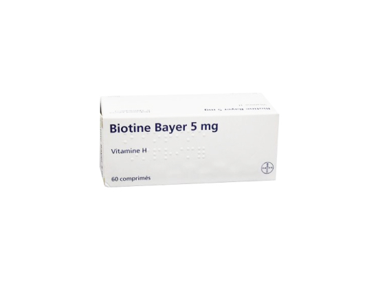 Biotine 5mg  chute de cheveux - 60 comprimés