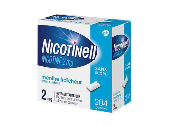 Nicotinell Gomme Menthe Fraîcheur 2mg - 204 gommes à mâcher