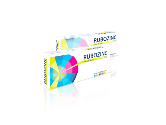 Rubozinc 15 mg - 60 gélules