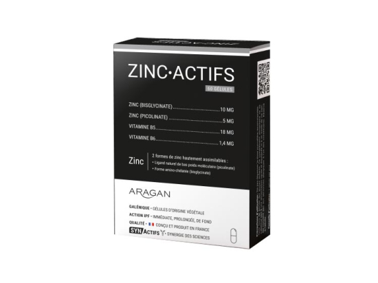 Aragan Synactifs Zinc Actifs - 60 gélules