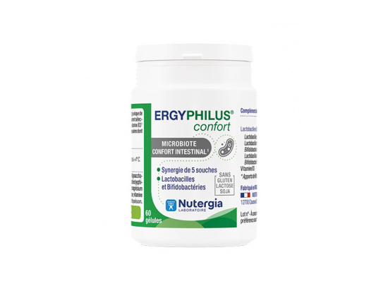 Nutergia Ergyphilus Confort Microbiote Confort Intestinal - 60 gélules