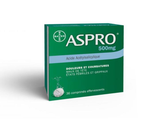 Aspro effervescent 500mg - 36 comprimés