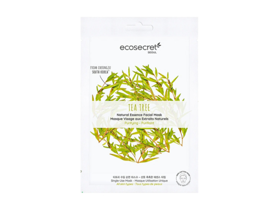Eco Secret Masque visage Purifiant à l'extrait naturel de Tea tree
