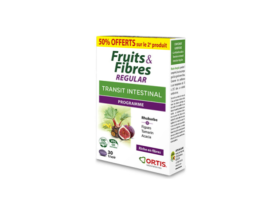 Ortis Fruits & Fibre Regular - 2x30 comprimés