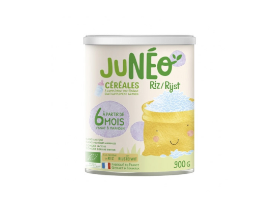 Junéo Riz Céréales à Complément Protéinique Sans lactose 6 mois - 900g