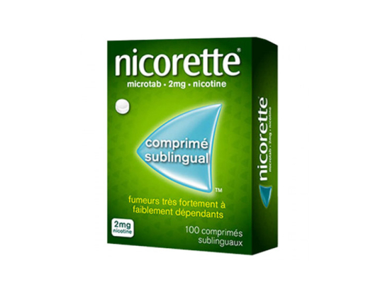 Nicorette Microtab 2mg - 100 comprimés sublinguaux