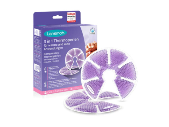Lansinoh Compresses Thermoperles 3 en 1 apaisantes chaud / froid - 2 compresses