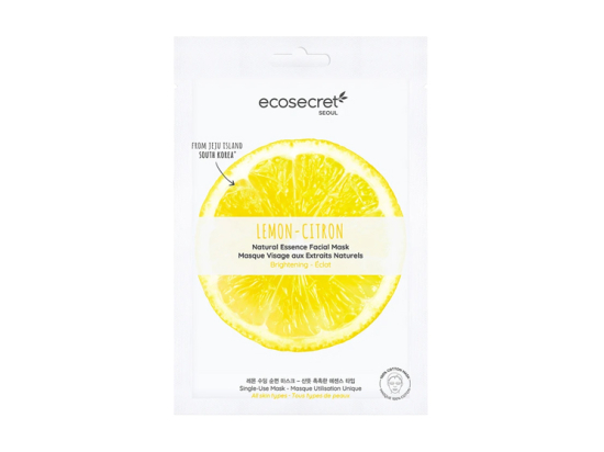 Eco Secret Masque visage Éclat à l'extrait naturel de Citron