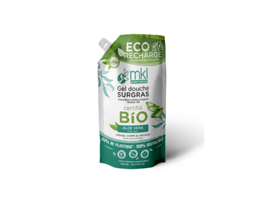 MKL Gel Douche Surgras Aloe Vera BIO Eco-Recharge - 900 ml