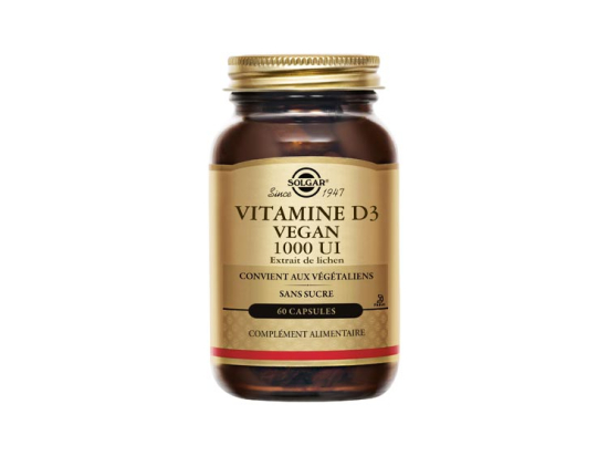 Solgar Vitamine D3 1000 UI Vegan - 60 capsules