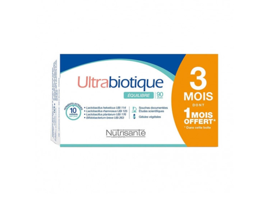 Nutrisanté Ultrabiotique équilibre - 60 gélules + 30 OFFERTES