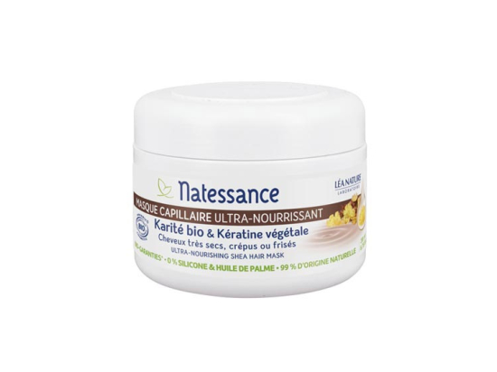 Natessance Masque capillaire Ultra-nourrissant Karité BIO et kératine végétale - 200ml