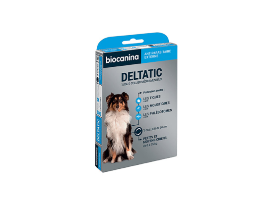 Biocanina Deltatic Collier antiparasitaire Petits et moyens chiens - 1 collier