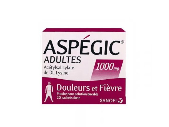 Aspegic 1000MG adulte - 20 sachets