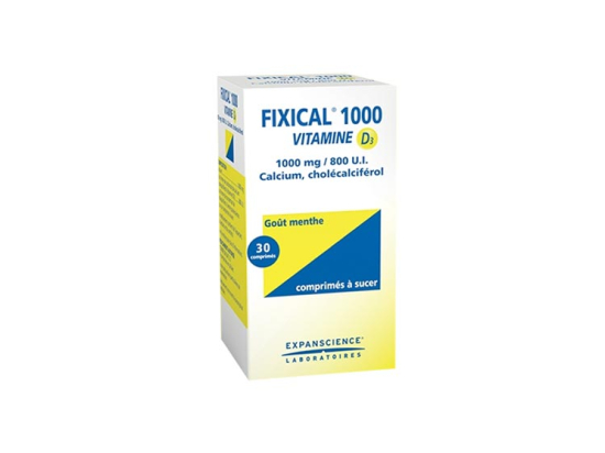 Fixical Vitamine D3 1000mg/800UI - 30 comprimés