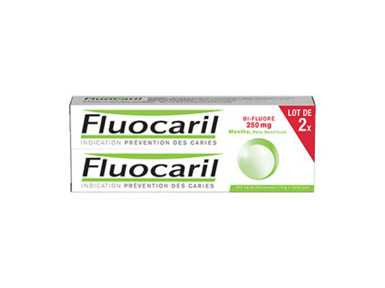 Fluocaril Dentifrice Bi-fluoré Menthe 250mg - 2x125ml