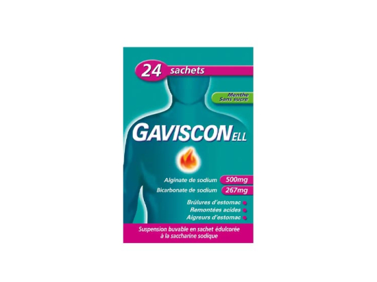 Gavisconell menthe sans sucre - 24 sachets