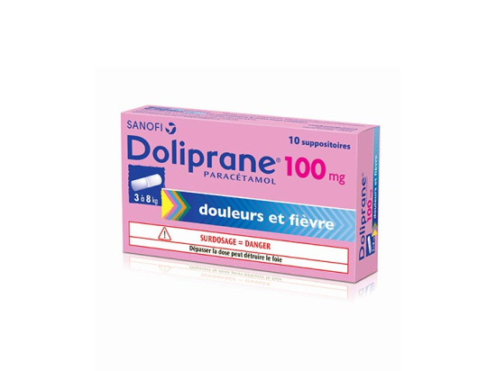 Doliprane 100mg  - 10 suppositoires