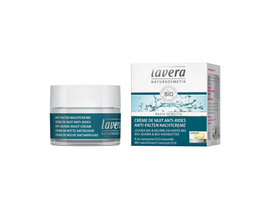 Lavera Basis sensitiv Crème de nuit anti-rides Q10 BIO - 50ml