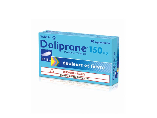 Doliprane 150mg  - 10 suppositoires