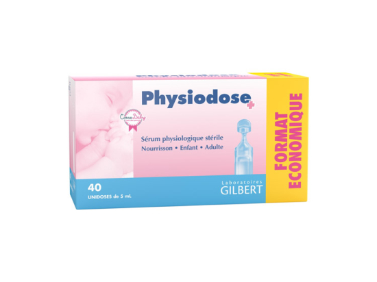 Gilbert Physiodose sérum physiologique stérile - 40 unidoses